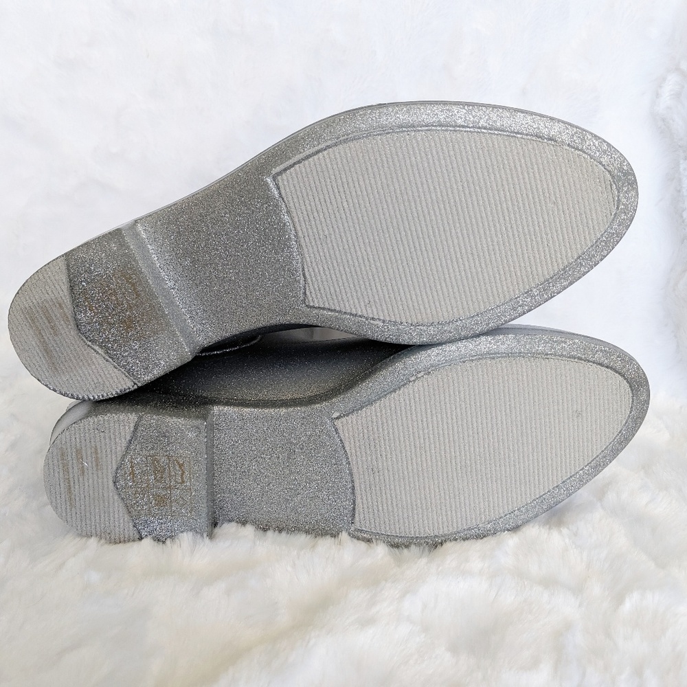 NIB J. Crew Chelsea Rain Boot in Silver Glitter - Picture 3 of 8